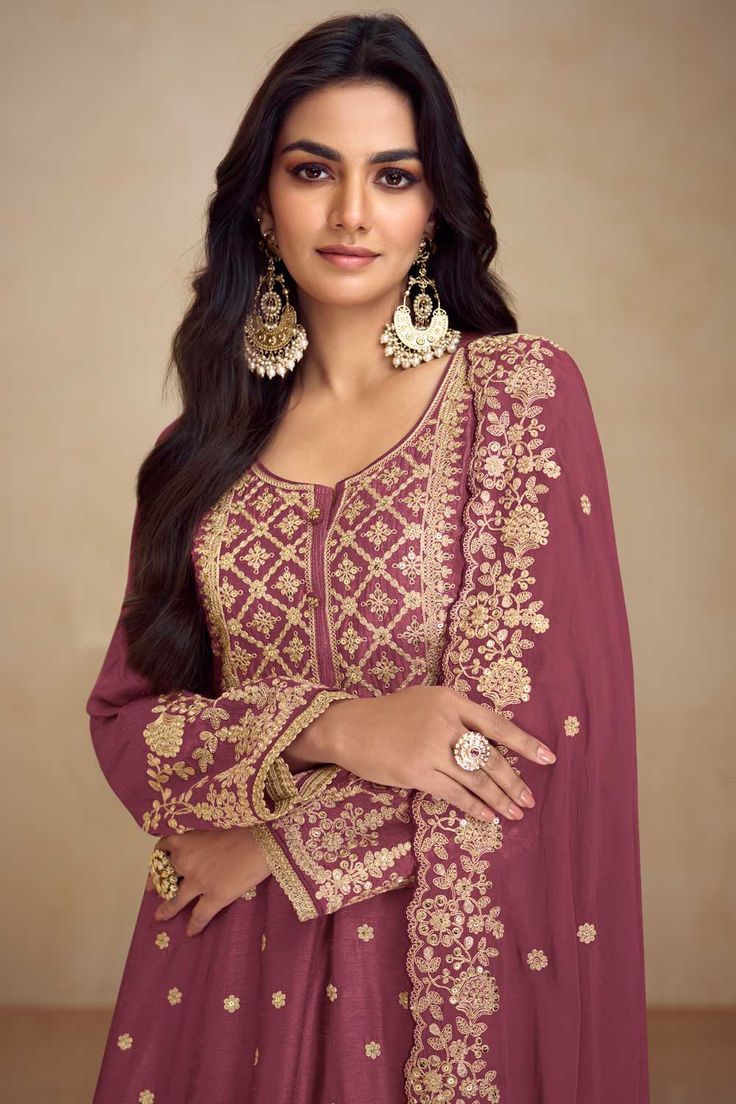 Embroidered Sharara Palazzo Suit